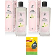 Orevio Jasmine Kolonya, 2 Adet 250 Ml, Çok Amaçlı Mikrofiber Bez Hediyeli