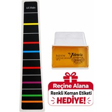 Happypotam Valencia Keman Reçinesi + 4/4 Renkli Keman Nota Etiketi Hediye | Keman Reçine ve Nota Sticker Seti