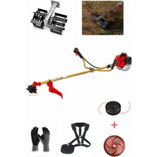 Öm-ka Royal Benzinli Yan Tırpan + Toprak Çapalama Aparatı Set 52 cc 4.6 Hp