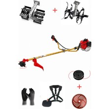 Öm-ka Royal Benzinli Yan Tırpan + Çift Toprak Çapalama Aparatı Set 52 cc 4.6 Hp