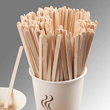 Orevio Ahşap Karıştırıcı Tahta Çay ve Kahve Karıştırıcı 500'LÜ x 6 Paket