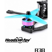 Gümrük Bey Hqprop R38 Fpv Drone Yarış Pervanesi Mavi | Dayanıklı Polikarbonat 2cw+2ccw 4'lü Paket