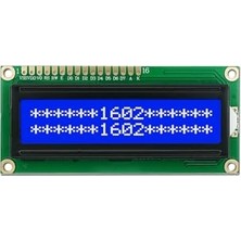 Orevio Alkatronik 1602A 2X16 Mavi Karakter LCD Modül Display Ekran 5V Beyaz Arka Işık 16X2 16 x 2 Standart Sol Üst
