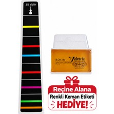 Happypotam Valencia Keman Reçinesi + 3/4 Renkli Keman Nota Etiketi Hediye | Keman Reçine ve Nota Sticker Seti