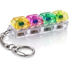 Mixoyuncak Renkli Işıklı Mekanik Tuşlu Anahtarlık (Popit Fidget)