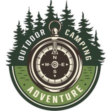 Orevio Off Road Camping Adventure Sticker, Pusula, 14 x 13 cm
