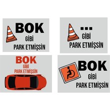 Nesse Tasarım Bok Gibi Park Etmişsin Sticker/Kart