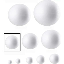 Orevio Strafor Köpük Top 8 cm 5 Adet Köpük Top Küre Toplar Yuvarlak Strafor Köpük Top Okul Deney Hobi Sanat