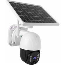 Pileli Store Solar Panelli Su Geçirmez Gece Görüş Destekli Wifi Bağlantılı Güvenlik Kamerası