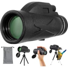Orevio 80X100 Monoküler Teleskop, 52 mm Objektif Lens, 10 Km Görüş, Gece Görüşü, Tripod, Telefon Tutucu ve Çanta
