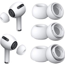 Orevio Airpods Pro 1. ve 2. Nesil Için S/m/l Silikon Kulak Uçları, 3 Çift, Gürültü Azaltma Delikli ve Saklama Kutulu