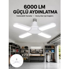 Enerji Tasarruflu LED Ampül 60 Watt 4 Kollu Beyaz Işık Yeni Nesil