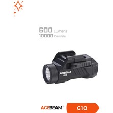 Acebeam G10 600 Lümen Glock & Picatinny Uyumlu Taktik Ray Feneri