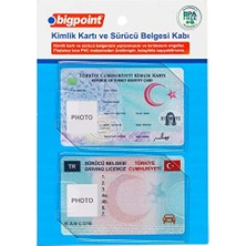 Orevio Kimlik ve Ehliyet Kabı Şeffaf 86X54 mm 2'li Set 50'li Stand