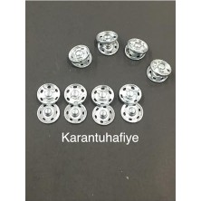Orevio Metal Çıtçıt, Gümüş, 1,5 Cm, 8'li Set