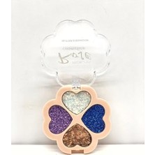 Orevio Glıtter Eyeshadow, SERASHINEGOZFARI108, Rose 4'lü Kalpli Glitter