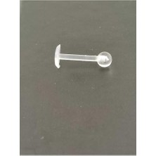 Orevio Şeffaf 8 mm Bioplast Labret Piercing