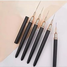 Orevio Siyah 5'li Nail Art ve Tırnak Süsleme Fırça Seti