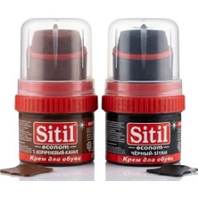 Orevio 2'li Ayakkabı Boya Seti (Siyah + Kahverengi) - 50 ml Kendinden Süngerli Cilalı Bakım Kremi