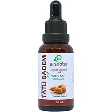 Orevio %100 Saf Soğuk Sıkım Tatlı Badem Yağı, Prunus Dulcis Oil, 30 ml