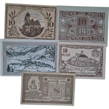 1920-21 Yılı 10 Heller 5 Adet Çil/ça