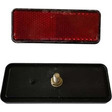 Orevio Kırmızı Dikdörtgen Vidalı Reflektör, 5 mm