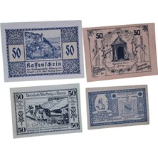 4 Adet 1920 Yılı 50 Heller Çil