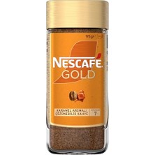 Orevio Kavanoz, Nescafe Gold Karamel Aromalı Çözünebilir Kahve 95G