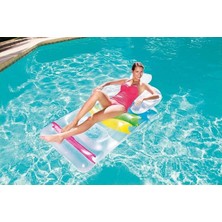 Bestway Lux Şişme Konforlu Dinlenme Şezlongu - Lux Deniz Yatağı - Delux Lounge Deniz Yatağı - Şişme Cool Havuz Şezlongu - Lux Dinlenme Şezlongu 165X89 Cm.