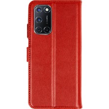 AKM Oppo A52 Trend S Plus Kapaklı Kılıf - Kırmızı