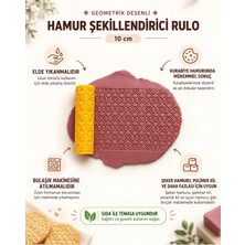 Mutlu Tren 10 cm Geometrik Desen Doku Rulosu  – Kil, Seramik ve Şeker Hamuru Merdanesi
