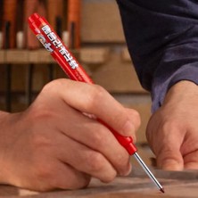 Orevio Kırmızı 45 mm Uzun Ince Uçlu Metal, Ahşap ve Beton Işaretleme Kalemi