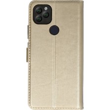 AKM General Mobile Gm 22 Plus Trend S Plus Kapaklı Telefon Kılıf - Gold