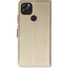 AKM General Mobile Gm 22 Kılıf Trend S Plus Kapaklı Kılıf - Gold