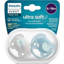 Orevio Philips Ultra Soft Emzik; Erkek Bebekler Için 6-18 Ay, 2'li Paket, Ortodontik Silikon, Flexifit Kalkanli, Ultra Yumusak, Bpa Içermez, Tasima Kutulu, SCF091/15