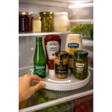 Orevio Düzenleyici, 360 Derece Dönen Organizer Mutfak Dolap Içi Organizer Buzdolabı Içi Organizer Dolap Düzenleyici Stand Tabla Döner Organizer