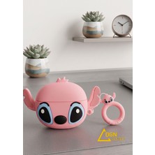 Fmk Airpods Pro 3 Uyumlu Pembe Angel (Stitch) Tasarımlı Silikon Kılıf
