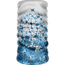 Orevio Extreme Dijital Desing Seamless +Uv Mavi Renkli Desenli Boyunluk Bandana Buff Saç Bandı Maske Balaklava Toka