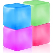 Orevio 4 Adet Stres Top; Sıkmalı Squishy Cube Fidget Topu, Stres ve Anksiyeteyi Gidermek Için Yumuşak Buz Küpü Fidget Topu