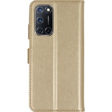 Lotus Store 1606 Oppo A52 Trend S Plus Kapaklı Kılıf - Gold