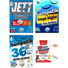 Ünlüler Karması 6.sınıf Sosyal Jett Fasikül- Sempatik Soru Bankası- Kazanım Deneme +Maarif Defteri +Telefon Tutucu
