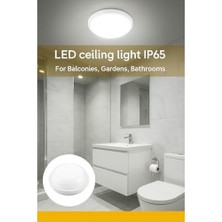 Artos 20W Beyaz LED Tavan ve Duvar Lambası | IP65 Su ve Toz Geçirmez | 6500K Beyaz Işık | Banyo, Bahçe, Balkon ve Dış Mekan Kullanıma Uygun | Modern N