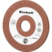 Orijinal Zincir Bileme Yedek Taşı Ø 108 mm (Zincir Testere Bileme Cihazı Aksesuarı, Kalınlık 4,5 Mm, 23 mm Mil Bağlantısı, P100 Grit, Zincir Bileme Ci
