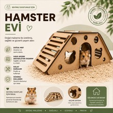 Orevio Ham Mdf Tırmanma Rampalı Ahşap Hamster Evi, Geçme Sistemli