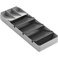 Orevio Çatal Bıçak Takımı Düzenleyici, Gri ve Siyah, 40-49 cm