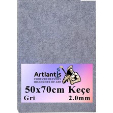 Orevio Gri Keçe 50X70 cm 2.0 mm 1 Adet Renkli Hobi Keçesi Elişi Keçesi Anasınıfı Kreş Okul Öncesi
