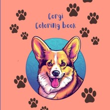 Orevio Corgi Köpeği Boyama Kitabı, 21 Çizim, 8.5 x 8.5 Inches