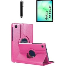 Orevio Samsung Galaxy Tab A11+ 11 Inç 2025 Uyumlu Pembe Set; 360° Dönebilen Kapaklı Kılıf, Ekran Koruyucu ve Kalem