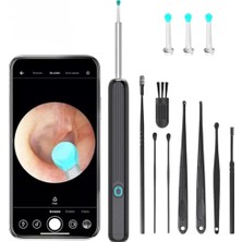 Orevio Kameralı Kulak Temizleme Cihazı, 1296P Full Hd, 6 Adet LED Işıklı, Su Geçirmez, App Kontrollü, Wifi Kablosuz