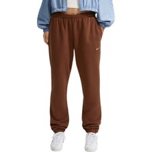Markali Nike Studio Fleece Mid-Rise Cuffed Kadın Siyah Eşofman Altı IM8076-001